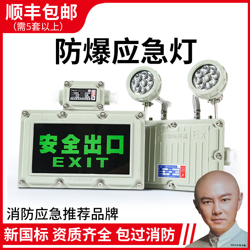 Explosion-proof emergency light national standard LED fire blackout evacuation indicator lamp charging storage and electricity explosion-proof safety export