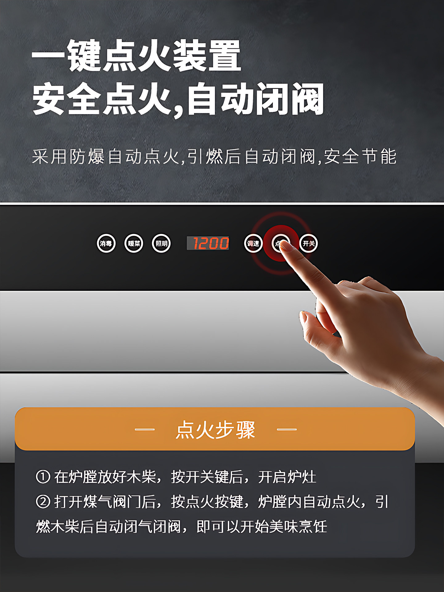 Omicom Smokeless Integrated Wood-Burning Stove for Home Use in Rural Areas, New Multifunctional Dual-Use Stove for Self-Built Houses