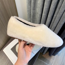 Heavy pound recommended @ genuine leather lamb hair inner heightening white hairy shoes female winter plus suede outside wearing fashion casual