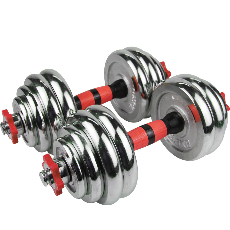 Dumbbells men's detachable electroplating suit a pair of 10 15kg2030 kg home fitness equipment Practicing Arm Muscle