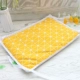 花边黄色格子凉席款