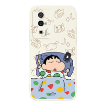 Cute sleeping small new applicable red rice k60 mobile phone shell k50 60pro cartoon k40 liquid silicone K30 to revered ultra-thin anti-fall k20pro new full package lens redmi