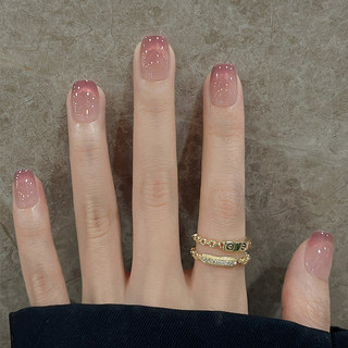 纯手工穿戴甲定制2025年新款高级感短款精致显白猫眼贴片美甲冰透