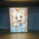 Кошка освещение живопись милая аниме теплый щенок лечить котенок ночные фонари