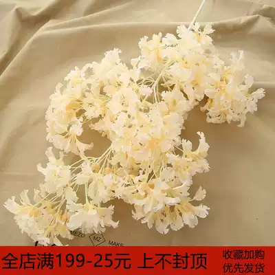 Snow simulation flower wedding Tatai Road decoration peony flower wedding ceiling peach blossom silk flower wedding arrangement cherry blossom