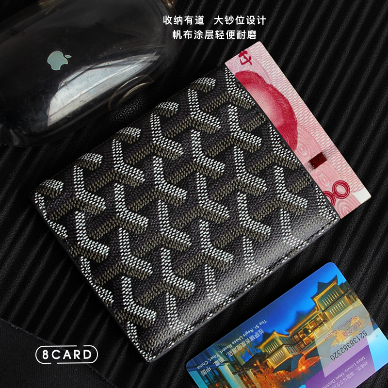 Canvas Printed Short Wallet for Men, 2025 New High-End Fashion Integrated Card Holder Wallet for Women, Lightweight and Compact