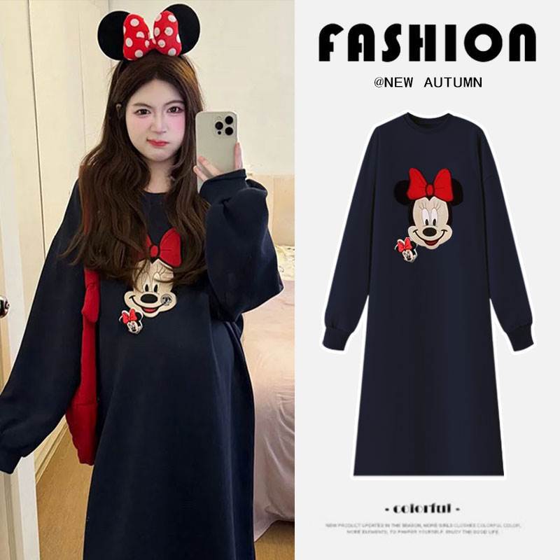 Maternity Dress for Autumn and Winter, Fleece-Lined and Thickened, Age-Reducing Sweatshirt Dress, Long Autumn Style, Loose Fit for Late Pregnancy, Suitable for Petite and Tall Pregnant Women Maternity Dress for Autumn and Winter, Fleece-Lined and Thickened, Age-Reducing Sweatshirt Dress, Long Autumn Style, Loose Fit for Late Pregnancy, Suitable for Petite and Tall Pregnant Women
