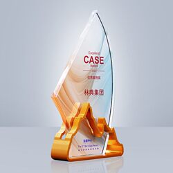 Peak Metal Blade Crystal Trophy Award for Outstanding Contribution Business Annual Meeting Outstanding Employee Award Decoration