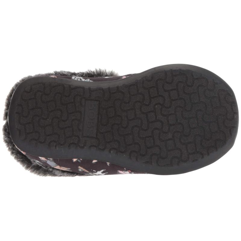 Skechers Giày thể thao nữ Skechers in hình hoạt hình sang trọng Baotou chống gió ấm 9142496 - Dép thể thao dép chaco