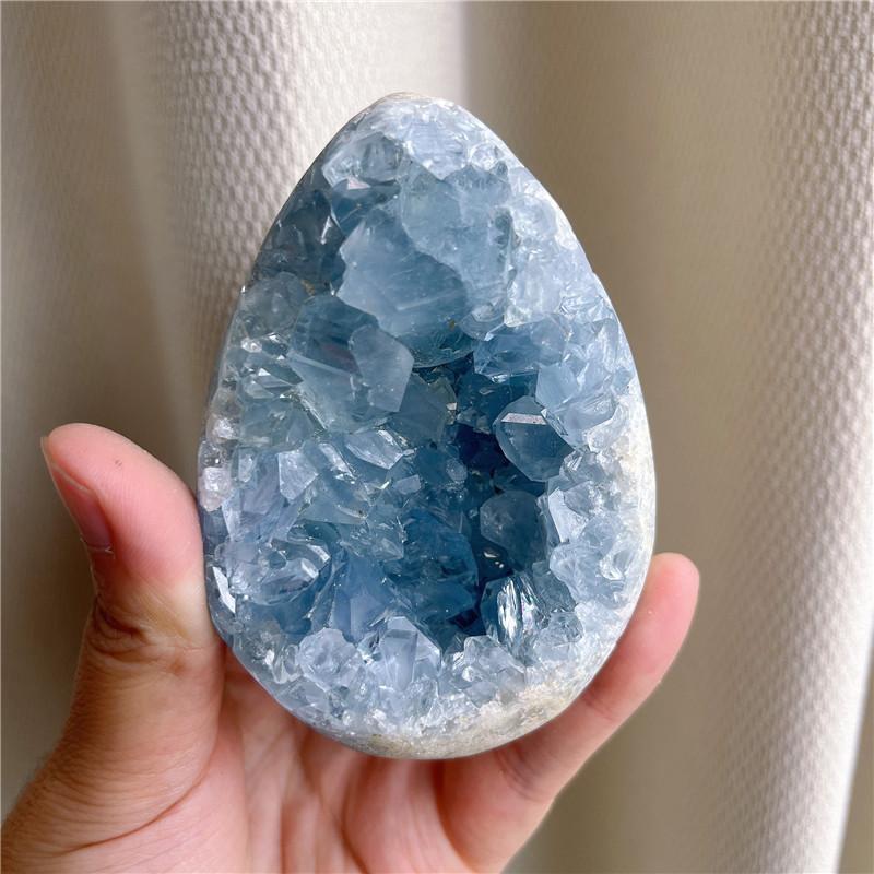 Natural Azure Stone Heart-Shaped Dinosaur Egg Mineral Crystal Geode Raw Stone Specimen Ornamental Stone Natural Azure Stone Heart-Shaped Dinosaur Egg Mineral Crystal Geode Raw Stone Specimen Ornamental Stone