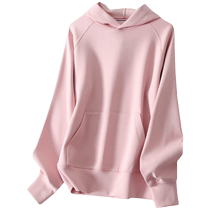 Blue hooded sweatshirt for women 2024 spring and autumn new style lazy style ins slim loose long-sleeved casual jacket top