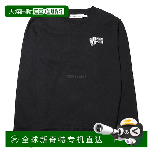 Корейская прямая почтовая почтовая почтовая почтовая почта Boys Club BC004 Black Cotton Long -sleeed T -Fork