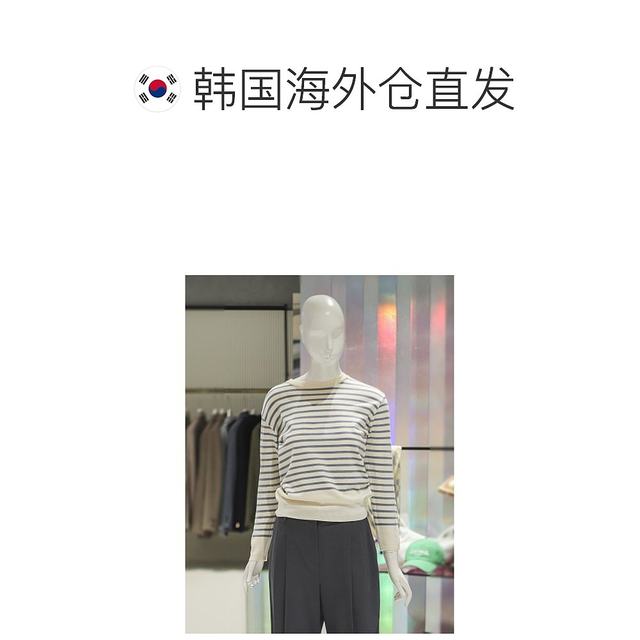 Korea direct mail [ab.f.z] stripe details color matching details sweater (AAW4HW66J)