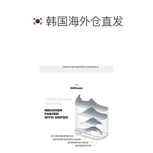 Корейская прямая рассылка OOFOS OOLALA BLACK LEOPARD тапочки спортивные тапочки женская обувь