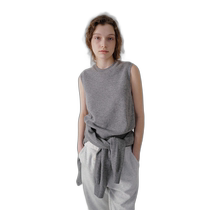 Korean direct mail NOTHING WRITTEN womens cotton vest 305781264 Emitt u-neck wool