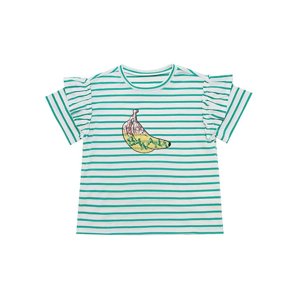 Прямой импорт из Кореи [Tiffany] Зеленая футболка T -shirt T12KBT010