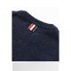 Korean direct mail ThomBrowne round neck knitted men and women same style dark blue white stripes warm, comfortable and fashionable