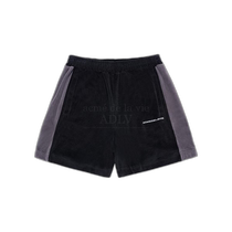 South Korean straight mail acme de la vie cotton pants LOGO embroidered velvet shorts pants black