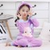 Childrens flannel đồ ngủ tròn cổ áo cartoon dài sleeveautumn mùa thu đông trẻ em dày phù hợp với cả nam và nữ trung lưu và trẻ lớn bé béo 