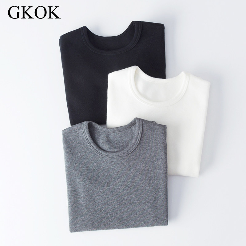 Children's leggings Autumn winter mid-toddler black and white boys girls cotton crew neck long sleeves autumn tops T-shirt