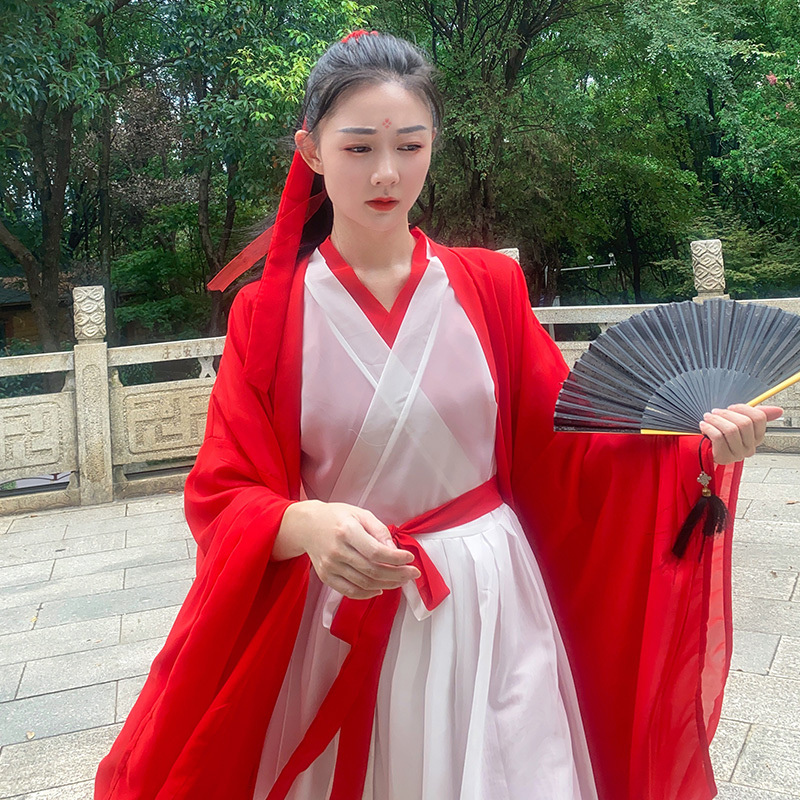 Red Hanfu for Women, Chinese-Style Ancient Costume, Wei-Jin Style, Song Dynasty Style, Martial Arts Style, 2026 New Improved Model for Petite Figures, with Han Elements Red Hanfu for Women, Chinese-Style Ancient Costume, Wei-Jin Style, Song Dynasty Style, Martial Arts Style, 2026 New Improved Model for Petite Figures, with Han Elements
