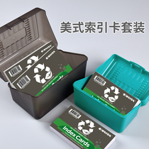 KAISA KAISA index card index cards memory card grid horizontal line dot matrix recitation formula word card color ins Wind learning plan knowledge points classification storage box note paper