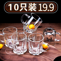 Transparent glass household living room drinking water cup with a heat-resistant tea cup set coffee beer cup set 10