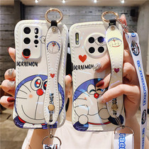 Oblique satchel applies Huawei mate30pro mobile phone shell p40pro full package lens p30 silicone gel soft shell nova7 wristband bracket glory 30 anti-fall mate40 cute