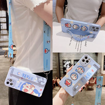 Day Ensemble Cartoon Cat applies iphone11 mobile phone shell Apple 12 silicone cover 13promax softshell x xs xr slanted satchel thirteen Backpack style full bag anti-fall and cute girls heart