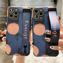 ins wind retro orange apply iphone11 apple 12 phone shell 13 new x xs xr mesh red 8plus silicone gel 7p full package anti-fall se2 wristband 12pr