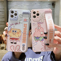 Cartoon wristband applicable iphone12 apple 11 phone shell 13 lovers xs xr female 8plus cute iphonex soft 7 silicone cover full bag anti-fall relief 13pr