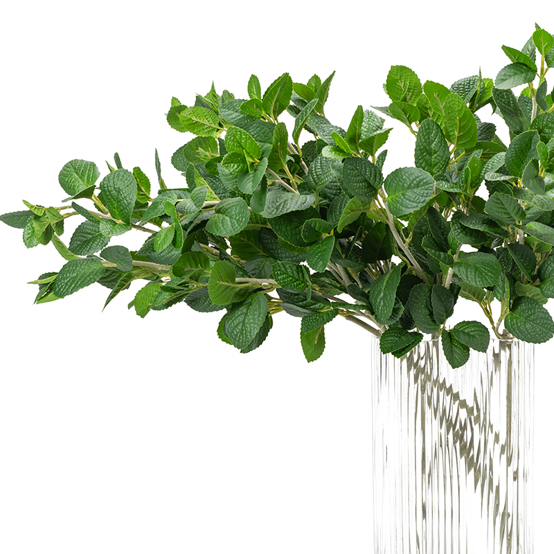 Spring Mountain Emulation Leaf Mint Leaves Home Residence Decoration Flower Arrangement Grass Green Leafy panel Room Pendulum Photography Photo props