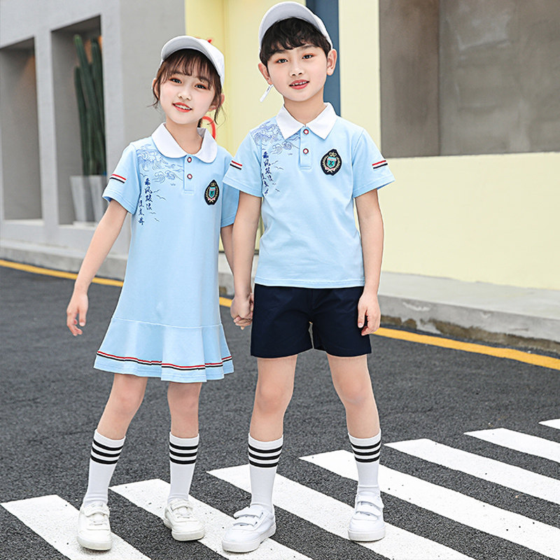 Kindergarten Garden Clothing Summer Clothes Yinglun College Wind Elementary School Kids Class Clothes Summer Shenzhen School Uniform Performance Clothing Graduation Clothing