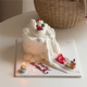New Year's Day Ski-Themed Dessert Cake Decoration Cartoon Cute Resin Snowman Santa Claus Scene Ornament