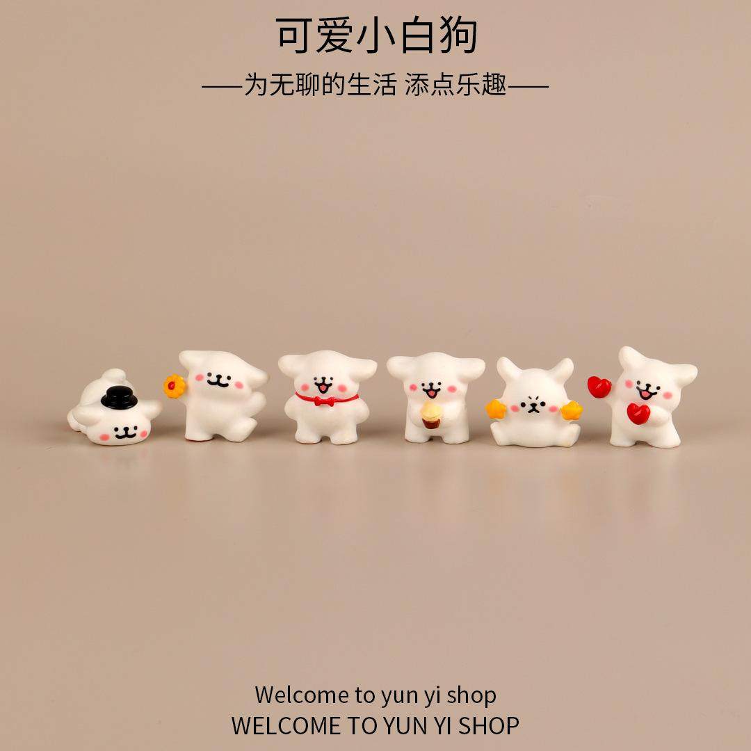 可爱爱心小狗迷你小摆件桌面装饰品树脂工艺品创意礼物送朋友