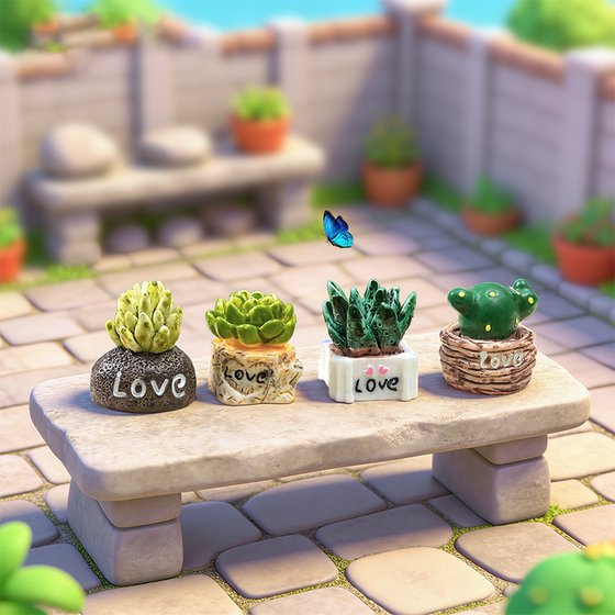 Succulent Cactus ins Wind Computer Monitor Desktop Peripheral Small Ornaments Creative Stress-Relief Small Ornaments