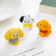 Cute Teddy Spotted Scarf Puppy Mini Figurine Car Interior Workstation Desktop DIY Decoration Accessories