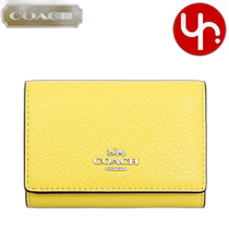 Japan Direct Mail COACH Wallet FCM238 CM238 Retro Yellow Special Smooth Leather Wallet Womens Clothing