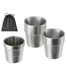Japan direct mail LOGOS tumbler stainless steel 3-piece set hot and cold insulation LOGOS Nest W stainless steel