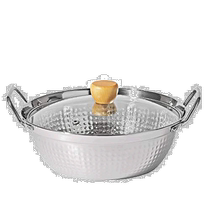 (Direct mail from Japan) Pearl Metal stainless steel tabletop double handle pot 20cmHB-