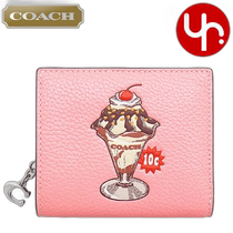 Japan Direct Mail Coach Bifold Wallet FCU385 CU385 Cherry Blossom Special Sunday Pattern Spotted Leather