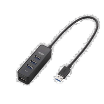 (Direct mail from Japan) ELECOM USB30 hub 4 ports with suction iron black