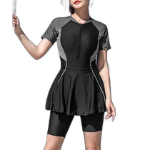 Japan direct mail TeddyShop womens fitness swimsuit three-piece set short-sleeved one-piece shorts hat hys3