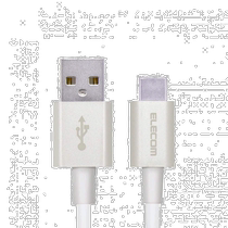 (Direct mail from Japan) Yilike TYPE C-A data cable 3A fast charging USB2 0 white 0 7ｍ