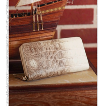 Japanese direct mail sankyo shokai brand unisex Himalaya crocodile leather long zipper wallet