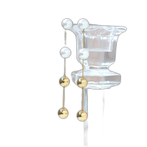 Japanese direct mail ANE MONE womens pearl metal long earrings TG010083P