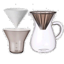 (Direct mail from Japan) KINTO hand-brewed coffee glass filter cup set 4 cups plastic material