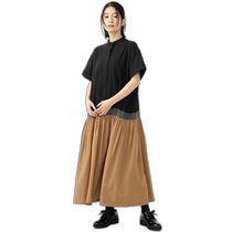 Japanese direct mail CAROLINA GLASER womens color block dress light material comfortable and loose design