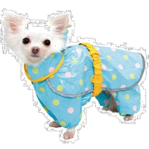 (Direct mail from Japan) IRIS OHYAMA waterproof and windproof pet raincoat light blue 29 cm