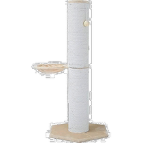 (Direct mail from Japan) IRIS PLAZA Scratching Post Beige 4) Cotton Rope Height 120cm